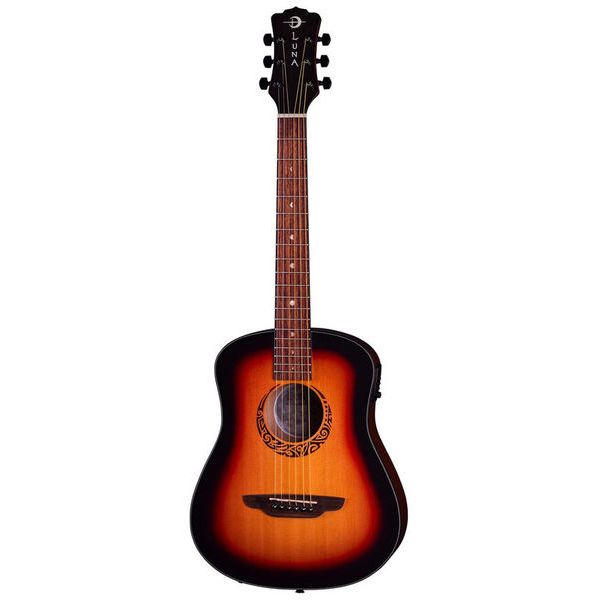 Luna Guitars Safari Tribal Travel A/E LH