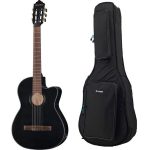 Opiniones honestas sobre la guitarra clásica Harley Benton CG-400CE Thinline BK w/Bag
