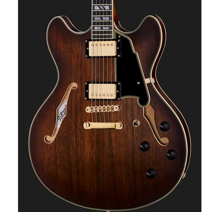 Dangelico Deluxe Dc Satin Brown Burst