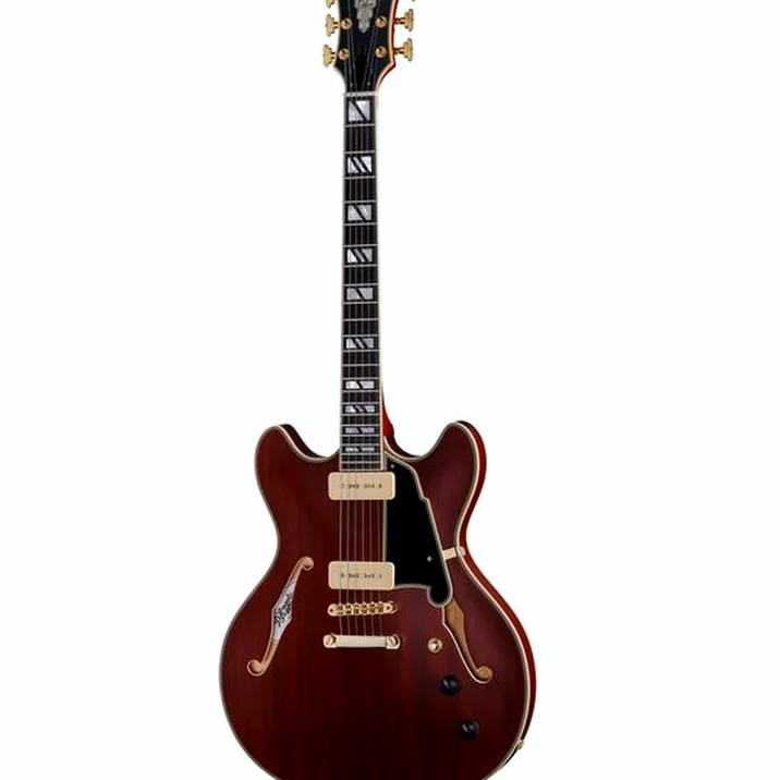DAngelico Deluxe DC Satin Trans Wine