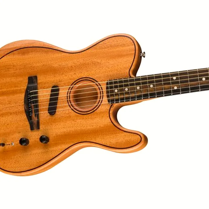 Fender Am Acoustasonic Tele Mah Nat