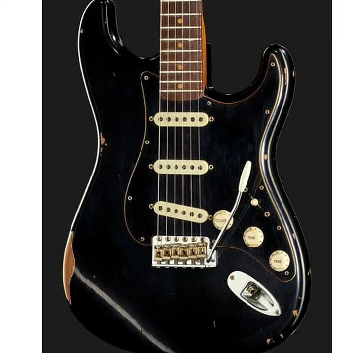 Fender Strat Roasted Dual Mag Bk Ltd 457661