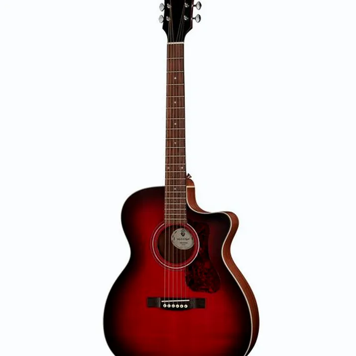 Guild OM-240CE Satin Oxblood Burst
