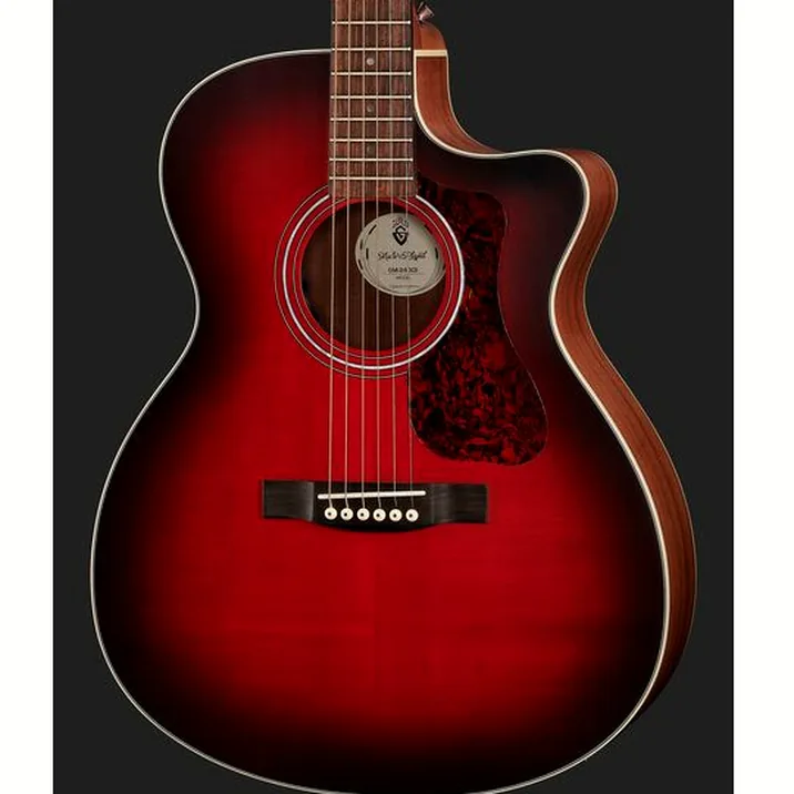 Guild Om 240Ce Satin Oxblood Burst