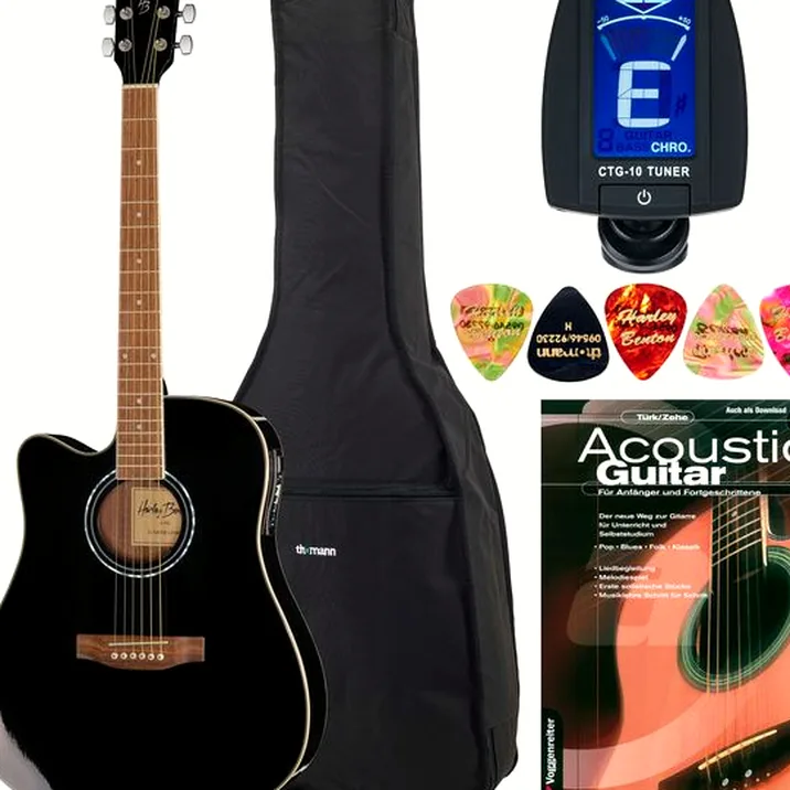 Harley Benton D-120CE-LH BK Bundle