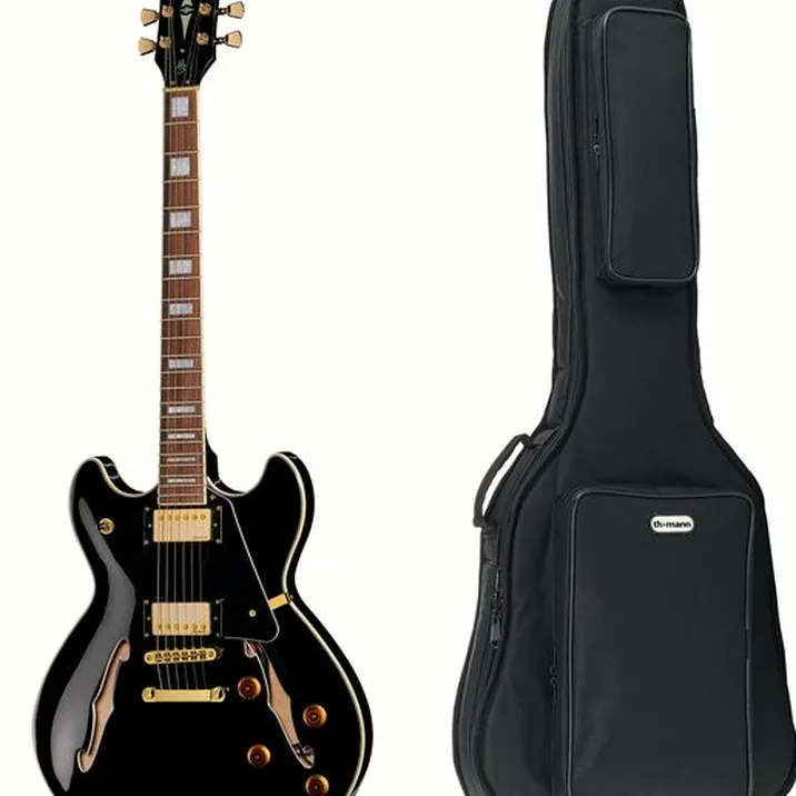 Harley Benton HB-35Plus Black w/Bag