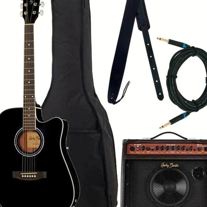 Harley Benton HBD120 CE BK Bundle