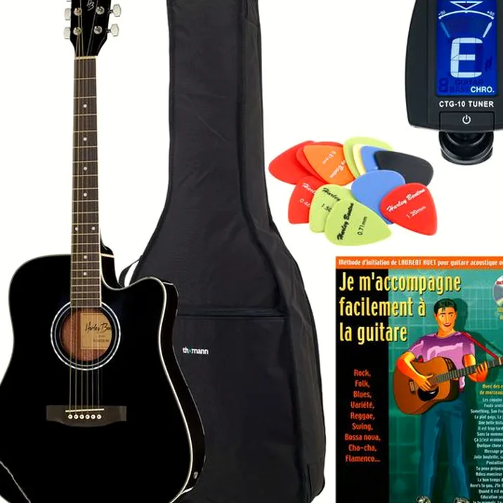 Harley Benton HBD120CEBK Bundle France