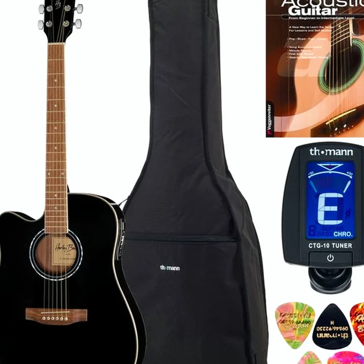 Harley Benton HBD120CEBK LH Bundle English
