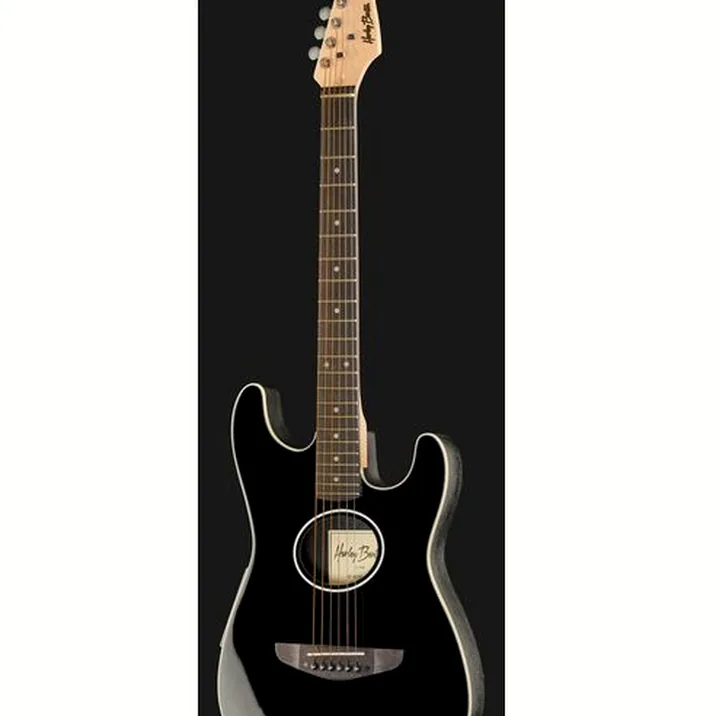 Harley Benton ST-Acoustic Black w/Bag