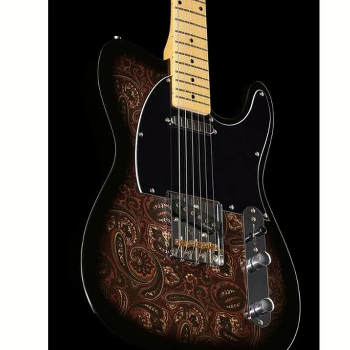 Harley Benton Te 70 Black Paisley