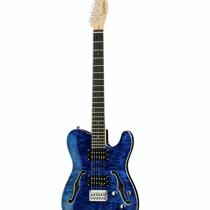 Harley Benton TE-90QM HH Trans Blue