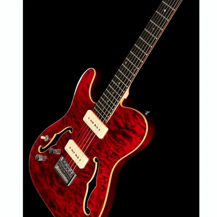 Harley Benton TE-90QM LH Trans Red