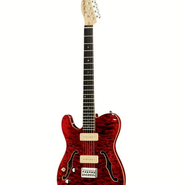 Harley Benton TE-90QM LH Trans Red
