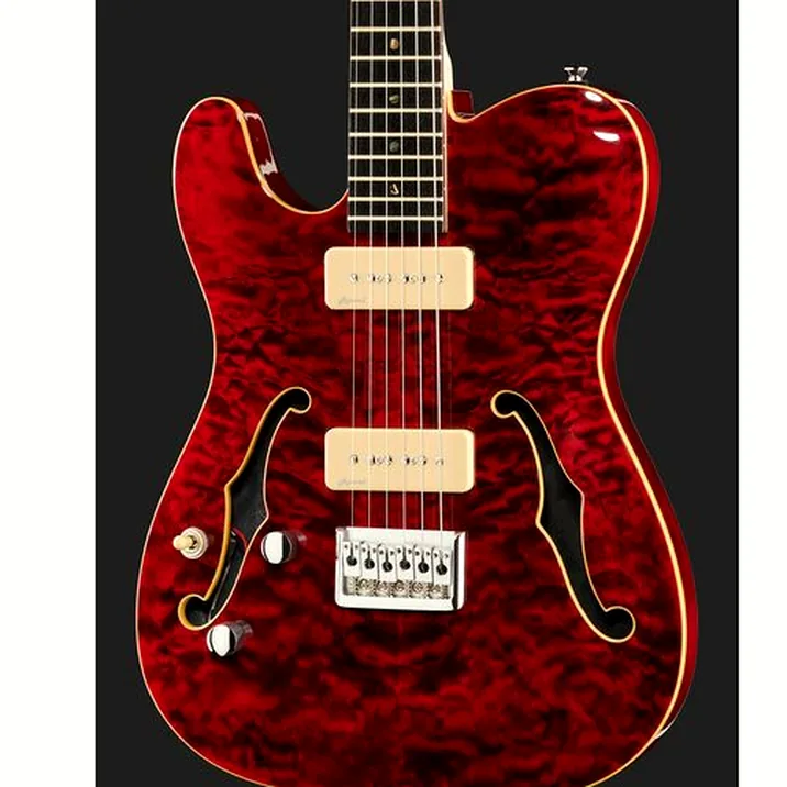 Harley Benton TE-90QM LH Trans Red