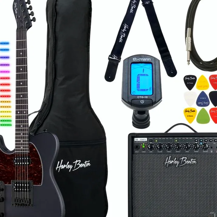 Harley Benton TE20HHLH SBK Visual Note Set