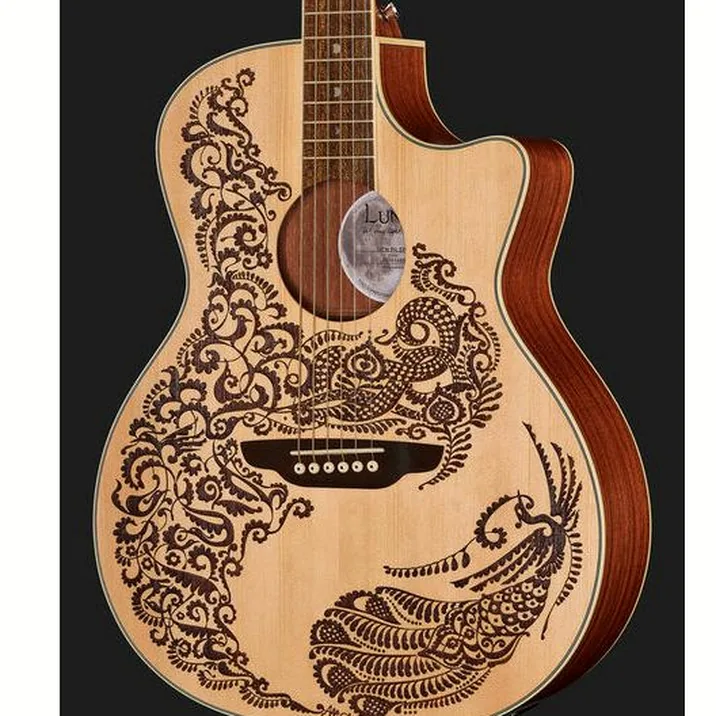 Luna Guitars Henna Paradise A/E Spruce