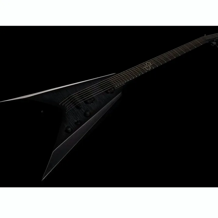 Solar Guitars V2 6Fbb Baritone Flame Black