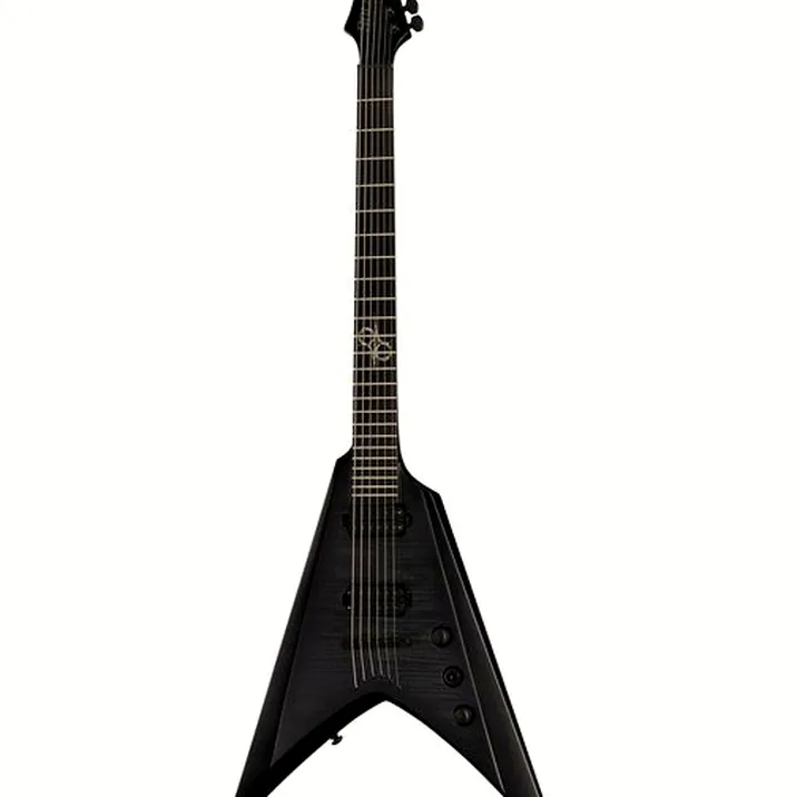 Solar Guitars V2.6FBB Baritone Flame Black